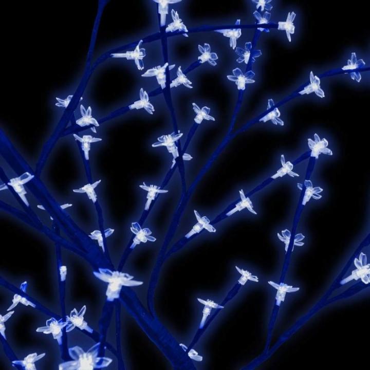 LED Weihnachtsbaum Lichterbaum Weihnachten Christbaum für Außenbereich geeignet 128 LEDs Blaues Licht Kirschblüten 120 cm