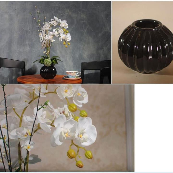 Kunstblumen Dekorative Phalaenopsis, künstliches Blumen-Arrangement mit Keramiktopf, künstliche Seidenpflanzen in Töpfen für die Party zu Hause für jeden Anlass