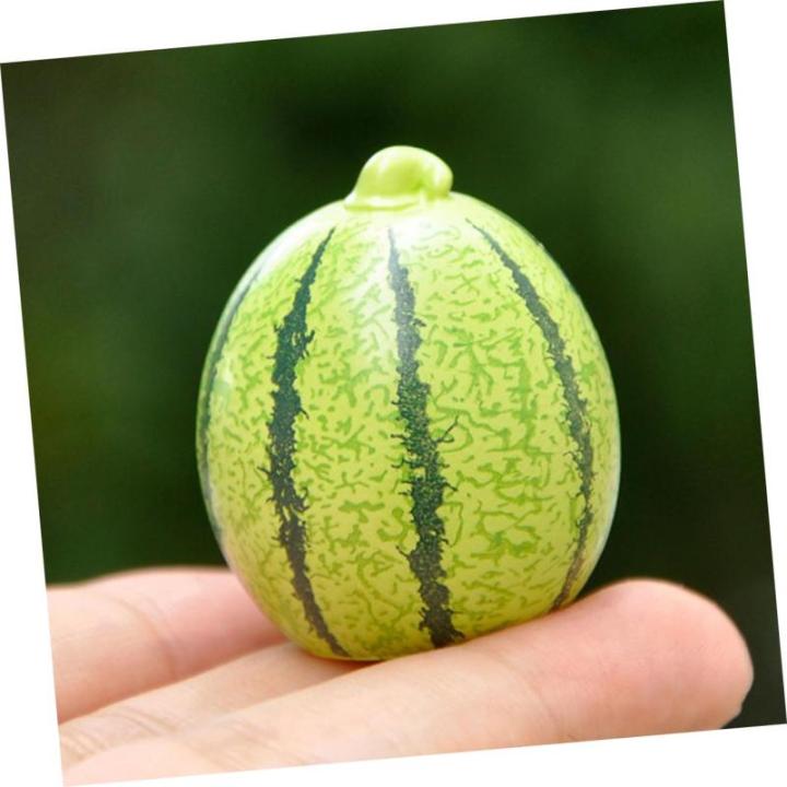 2 Sätze Künstliche Früchte Realistisches Fruchtmodell Simulation Künstlicher Früchte Fälschung Groß Thematisiert Wassermelonen-küchendekoration Essen Green Harz 8 Stück * 