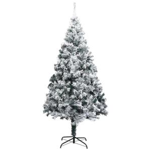 Weihnachtsbaum mit Schnee Künstlicher Weihnachtsbaum mit Ständer PVC Extra großer Weihnachtsbaum Grün 300 x 155 cm