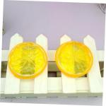 30 STK Nachahmung Einer Zitronenscheibe gefälschte Zitronenscheiben Früchte Fotorequisite künstliche früchte kaffeebecher Grapefruit-Ornamente künstliche Zitronenscheiben PVC