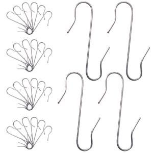 150 stuks kogelhangers, S-haken in zilver, S-haken, kleine snelhangers voor kerstboomversiering, dubbele haken voor kerstboom, perfect voor kerstbal, decoratieve hangers, herbruikb