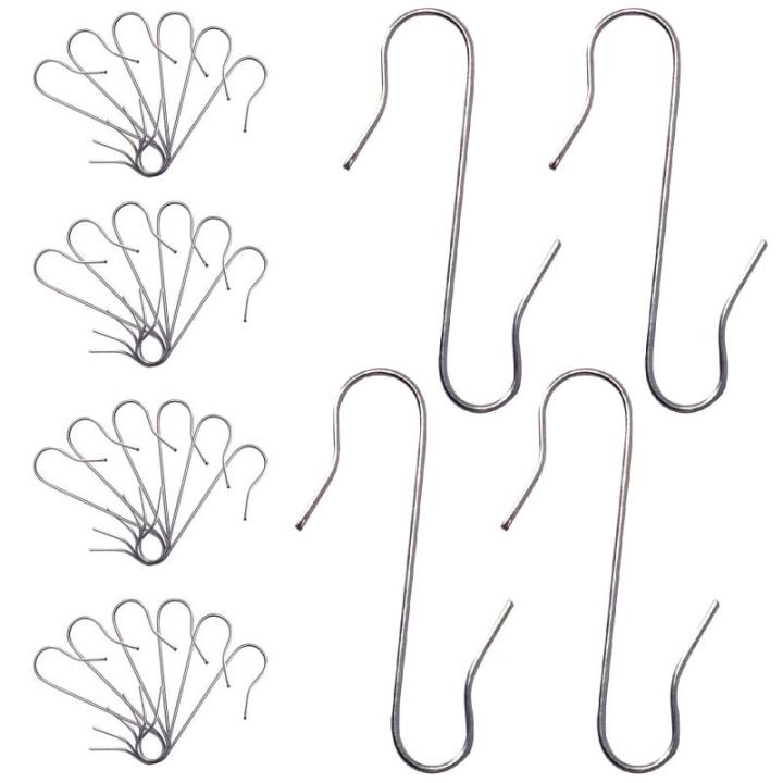 150 stuks kogelhangers, S-haken in zilver, S-haken, kleine snelhangers voor kerstboomversiering, dubbele haken voor kerstboom, perfect voor kerstbal, decoratieve hangers, herbruikb