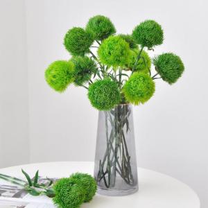2st Falsche Grüne Stiele Formschnittkugeln Pflanzen Äste Buchsbaum-formschnittkugeln Büro Künstliche Pflanzen Grünpflanzen Pflücken Buchsbaum Kugel Light Green Weich-PVC