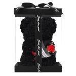 Valentijnsdag rozenbeer cadeau voor haar rozenbeer schattige teddybeer, kunstrozenbeer met rozenboeket, romantische rozen teddybeer cadeau voor Kerstmis