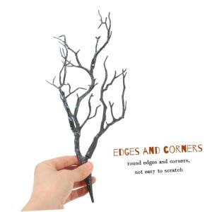 Kunstmatige tak Manzanita-takken, natuurlijke zwarte takken, Halloween, vaas, bruiloftsdecoraties, tafelbloemenboeket, hartstuk, takken, knutselen, tak, boom, olietak, plastic boom