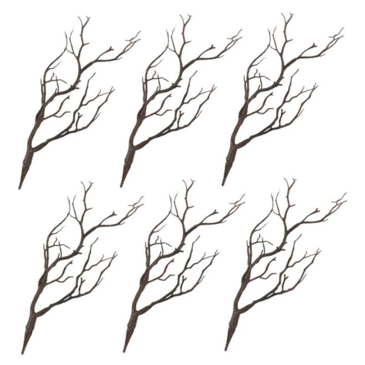 24 STK Halloween-Dekorationssimulationsanlage Weihnachtsbaumzweig gefälschtes Zweigzubehör kunstpflanze Halloween Dekoration Links einmachgläser dekorative Pflanzenzweige Plasti