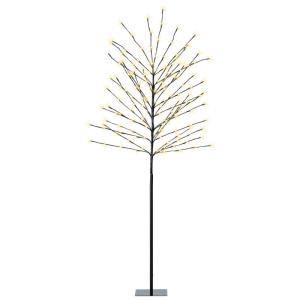 Lichtboom 180 cm voor buiten en binnen, werkt op stroom - 160 leds - decoratieve boom warm wit verlicht met timer - Kerstmis advent winter decoratie verlichting voor tuin