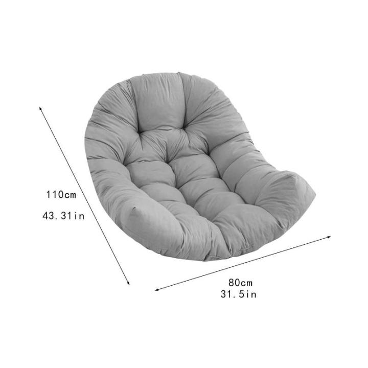 Komfortables Polster für Hängestühle, Weiches Sitzkissen für Schaukelstühle Im Freien, Grau