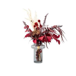 Kunstblumen Künstliche Blumen – leichte Luxus-Wohndekoration, Trockenblumen und Kieselgel – Elegante Vasen-Ornamente für Wohnzimmer für jeden Anlass