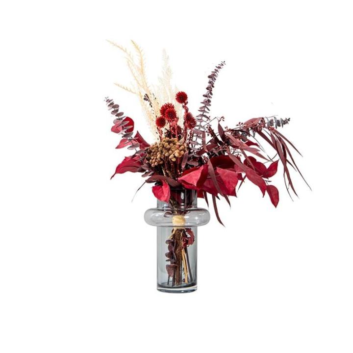 Kunstblumen Künstliche Blumen – leichte Luxus-Wohndekoration, Trockenblumen und Kieselgel – Elegante Vasen-Ornamente für Wohnzimmer für jeden Anlass