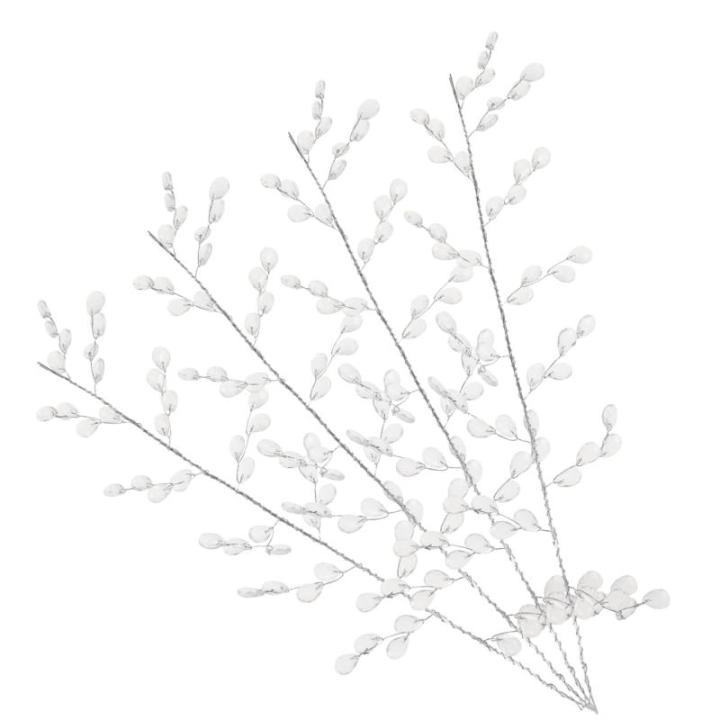 16 Stück Kristallperlen Blumen Acryl Blumenpflanze Hochzeit Party DIY Basteln Blumenzweig Hochzeit DIY Acrylperlen Blumenzweig Blütenknospe Acrylpflanze Künstliche