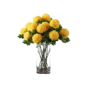 Kunstblumen Künstliche Hortensien in Einer Glasvase – lebensechtes Blumenarrangement aus Seide für die Elegante Innendekoration im Wohnzimmer für jeden Anlass