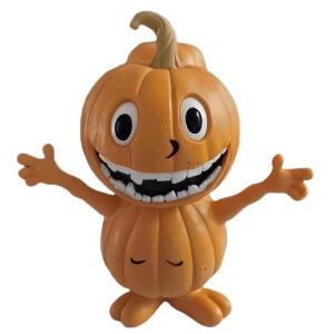 Halloween Kürbis Mann Cartoongestalten Große 16cm Modellspielzeug Statue für Schreibtisch und Dekoration im Garten (Kürbis Mann A)