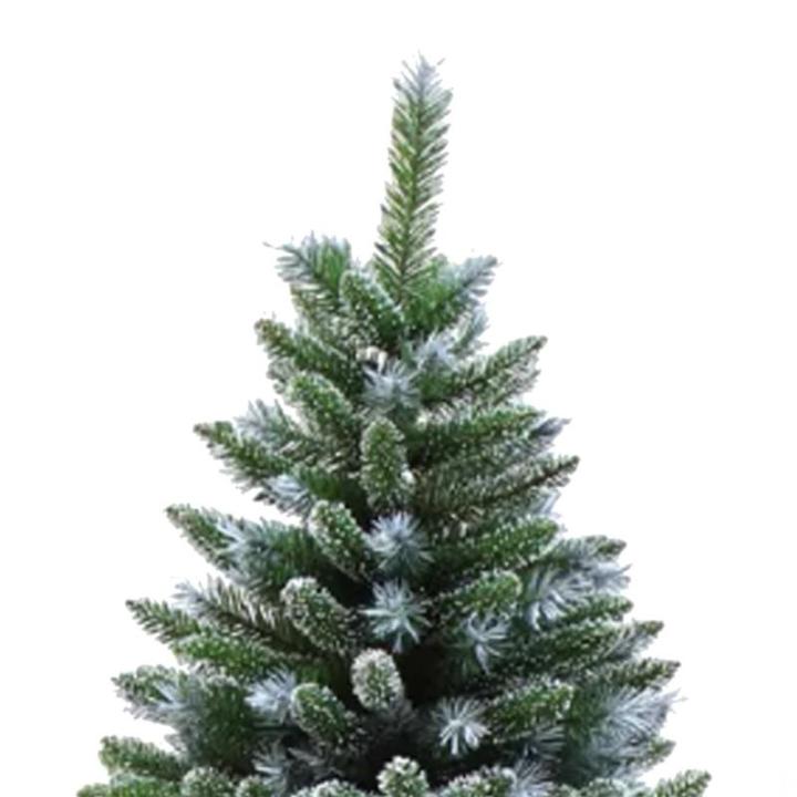 Künstlicher Weihnachtsbaum aus Blauer Fichte mit PE- und PVC-Zweigen for Zuhause, Büro, Urlaub, Innen- und Außendekoration, beflockter voller Baum aus Fichte mit Metallscharnier