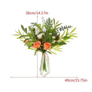 Hochzeitssträuße für die Braut, Brautjungfer, Handsträuße, künstliche Blumen zum Werfen, Zeremonie, Jahrestag, Brautparty-Dekorationen