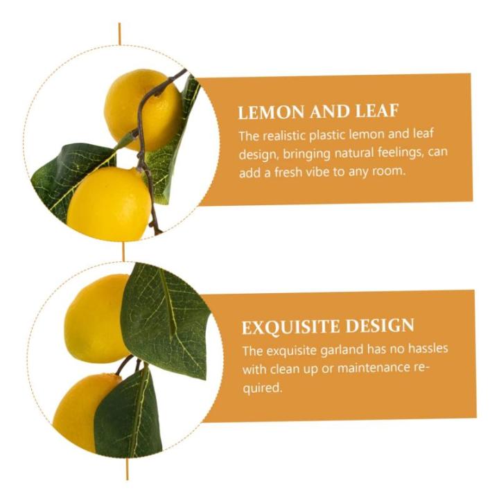10 STK Simulation Zitronenrattan Künstliche Zitronenrankengirlande Obstdekor Künstliche Fruchtgirlande Blumenverzierungen Künstliche Girlande Szene Kunstpflanze Yellow Plastik