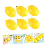 12 STK Mini-zitronenimitat Tropisches Fruchtdekor Partydekorationen Künstliche Frucht Künstliche Zitronen Klein Realistische Zitrone Gefälscht Miniatur-Zitrone Yellow PVC