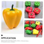 4 Sätze Simulationsmodell Paprika Schaufensterpuppe Maneküre- Set Schaufensterpfeffer Ziernieten Gefälschter Pfeffer Simulation Lebensmittelmodell Stütze Poly-Drache 5 Stück *