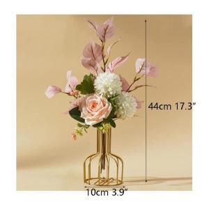 Kunstblumen Künstliche Blumen in Einer schmiedeeisernen Vase, realistische Seidenblumenarrangements für Heimdekoration, Feiertage, besondere Anlässe für jeden Anlass
