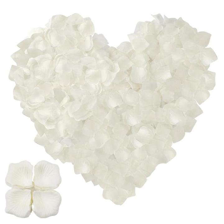 1200 stück Künstliche Rosenblätter, Romantische Rosenblätter Deko, Künstliche Rosenblüten Getrocknet für Hochzeit, Valentinstag, Jahrestag, Tischdekoration, Geburtstag, roma
