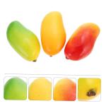 1 Satz Simulation Mango-Modell Spielsachen Toy Fruchtspielzeug Schaum Mangos Gefälschte Fruchtmodelle Dekorative Künstliche Mango-Requisiten Fotografie-Requisiten Poly-Drache 3st