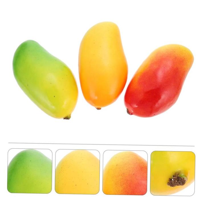 1 Satz Simulation Mango-Modell Spielsachen Toy Fruchtspielzeug Schaum Mangos Gefälschte Fruchtmodelle Dekorative Künstliche Mango-Requisiten Fotografie-Requisiten Poly-Drache 3st