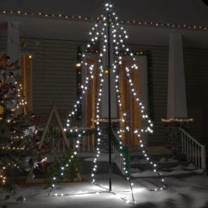 Weihnachtskegelbaum Lichterbaum Weihnachtsbaum Beleuchtet Dekobaum Weihnachtsdeko Lichterkette Beleuchtung 240 LEDs Indoor Outdoor 118x180cm