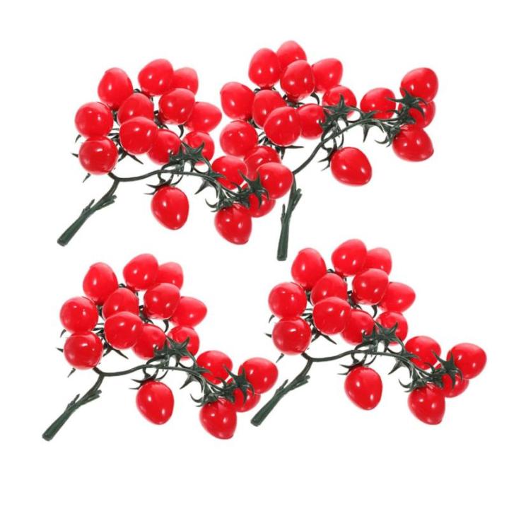 16 Stück Simulierte Kirschtomaten Künstliche Kirschtomaten Heim Fake Obst Requisite Simulationsgemüse Früchte Mini Kirschtomaten Simulationsfrüchte Künstliche Früchte