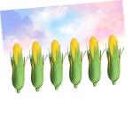 6st Mais Zur Dekoration Botanisches Dekor Simulation Lebensechtes Pflanzen Dekor Wohnakzente Dekor Realistisches Gemüse Kunstpflanze Ornament Gefälschtes Essen Schrank Süssigkei