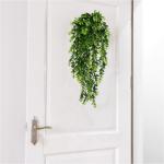 Mihunon Kunstmatige hangplanten, 2 stuks, kunststof planten, hangend, kunsthangplanten, lang, groene planten, voor binnen en buiten, thuis, op kantoor, balkon, tuindecoratie