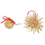 68-delige strosterrenset - kerstboomornament - strokerstboombedel - natuurlijke kerstboomhanger - kerstdecoratie
