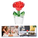Ornamente Künstlicher Blumenstrauß Pflanzen dekor Dekorationen für Hochzeitszeremonien Fengshui bürodeko büro Dekoration Love Rosenstatue aus Kristall Kristallrose schmücken