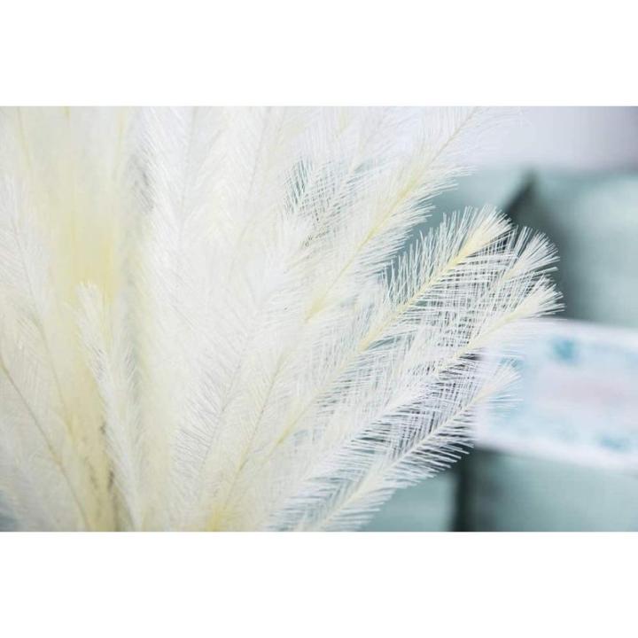 5 stks Kunstbloemen, Pampas Gras Larg Ascendant Gras Nep Bloemen Gras voor Bruiloft Boeketten Home Party Hotel Centerpieces Decoraties, Beige