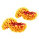 4 Stück Eukalyptus-grasball Künstliche Pflanzenkugeln Kunstpflanze Buchsbaum Formschnitt Kugeln Gefälschte Pflanzengrünkugeln Hochzeit Grasball Graspflanzenkugeln Orange Plasti