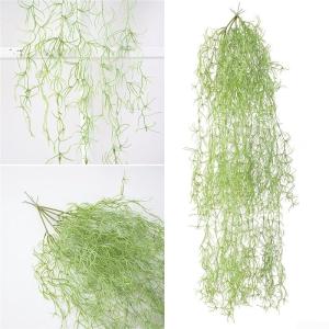 Groene plant muur opknoping kunst, realistisch ontwerp, perfect voor woonkamer, salontafel, balkon, gemaakt van kunststof materiaal, 107 cm x 5 cm grootte, woondecoratie