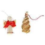 68-delige strosterrenset - kerstboomornament - strokerstboombedel - natuurlijke kerstboomhanger - kerstdecoratie