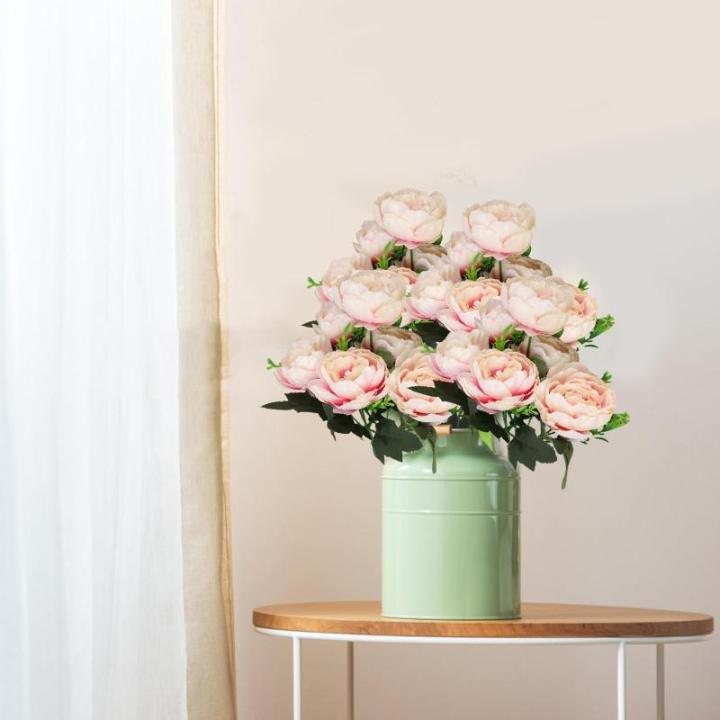 Kunstblumenstrauß Künstliche Blume Pfingstrose Gefälschte Blumen Hochzeit Blumenstrauß Dekoration Tabelle Küche Büro Garten Innen Im Freien Braut Pflanzen 0808
