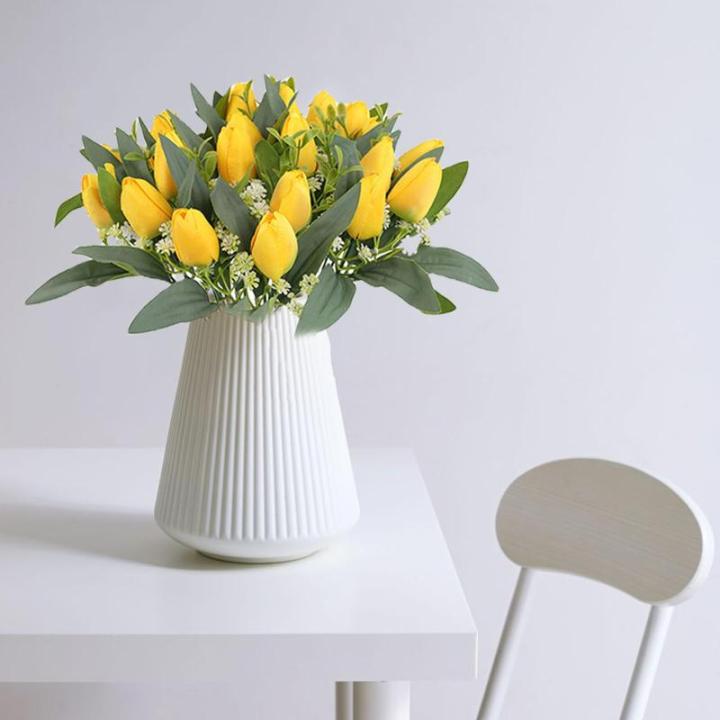 Kunstbloemen als echte tulpen, kunstbloemen, 21 stuks, realistische tulpen, kunstbloemen, kunstbloemen 1804