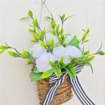 Frühling Pfingstrose Blume Korb Kranz Simulierte Blumen Korb Tür Behänge