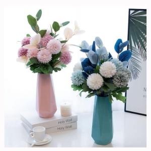 Kunstblumen Künstliche Blumen Pflanzen Set, Seidenblumenarrangements mit Keramiktopf, für Zuhause, Hochzeit, Party, Büro, Tafelaufsatz für jeden Anlass