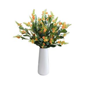 Kunstblumen Künstliche Blumen, Esstisch-Blumen, Heimdekoration, Pflanzen, Blumenarrangements für den Innenbereich mit weißer Keramikvase für jeden Anlass