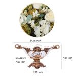 Kunstblumen Künstliche Blumen im europäischen Stil mit Harzvase, künstliche Pfingstrosenblumen-Tischaufsätze, gefälschte Blumensträuße für jeden Anlass
