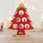 DIY Wooden Mini Christmas Tree Set, Mini Holz Christmas Tree Weihnachtsbaum mit Anhänger, Holz Tannenbaum Klein Weihnachtsbaum, Weihnachtsbaum aus Holz DIY Weihnachtsbaum für Wei