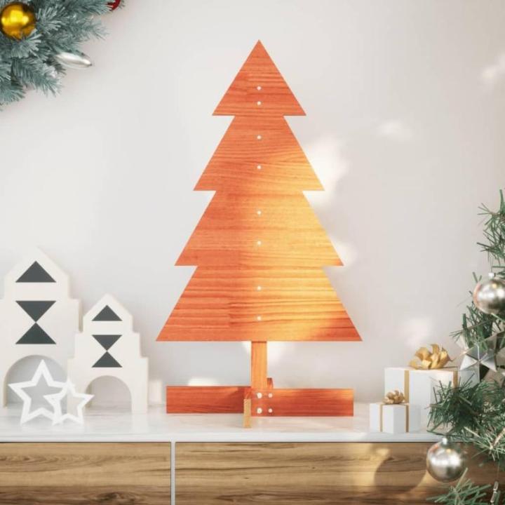 Weihnachtsbaum Weihnachtsdekoration Weihnachtsdeko Weihnachtsdekoration Baum Weihnachtsdekoration Holz zum Schmücken 80 cm Massivholz KieferWachsbraun