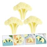 2 Sätze Blumenkohl Modell Simulation Grüner Brokkoli Gemüse Requisiten Grüne Accessoires Lebensechte Blumenkohl Verzierung Künstliches Gemüse Gemüse Ornament 3 Stück * 2