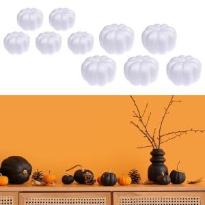 10 stuks schuimpompoenen, kunstpompoenen, oogsten, knutselen, Halloween, voor vakantie, bruiloft, modellering, wetenschappelijke projecten, feestmodellering