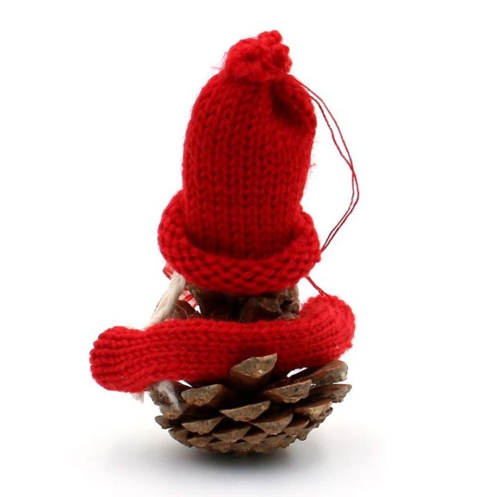 Brei/houten poppen/Kerstman als boomhangen/hanger in set van 4, afmetingen per figuur ca. 7,5 x 7,5 x 10 cm. 550119 dennenappelpoppen