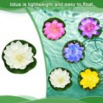 10 STK Künstliche Seerosen 10cm Schwimmende Blumen Seerose Schwimmend Lotusblüte Wasserlilie Seerose Kunstblume Lotusblume Künstliche Lotus Artificial für Gartenteich Dekoratio