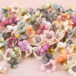 100 stuks kunstbloemkoppen, kunstmadeliefjes, bloemkoppen, stoffen bloemen, , knutselen, voor doe-het-zelf ornamenten, accessoires, handwerk